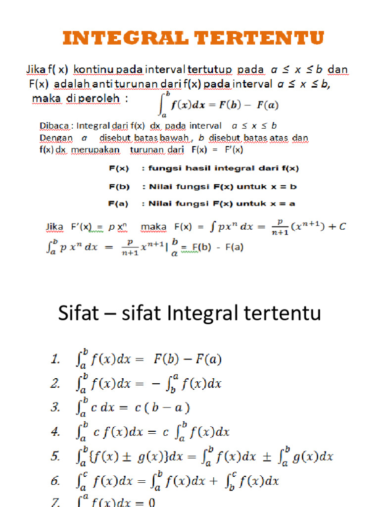 Integral Tertentu Dan Luas Daerah Dibawh Kurva | PDF