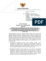 PERPANJANGAN SE BUPATI MALINAU COVID 19 ISOLASI WILAYAH 4 Mei 2020 PDF