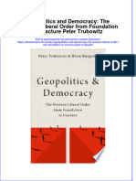 Geopolitics And Democracy The Western Liberal Order From Foundation To Fracture Peter Trubowitz full chapter