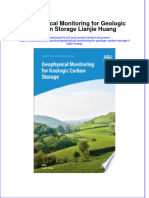Geophysical Monitoring For Geologic Carbon Storage Lianjie Huang full chapter