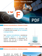 1 Sistema Termodinâmico. Sistema Isolado