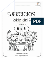 Fichas de Ejercicios Tabla Del 6 Elprofe