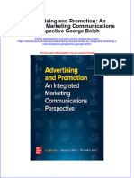 Advertising and Promotion An Integrated Marketing Communications Perspective George Belch Full Chapter