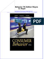 Consumer Behavior 7Th Edition Wayne D Hoyer full chapter