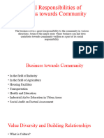 Social Responsibilities of Business Towards Community