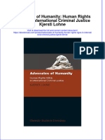 Advocates of Humanity Human Rights Ngos in International Criminal Justice Kjersti Lohne Full Chapter