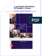 Advocacy And Debate Fifth Edition 2016 Douglas J Kresse full chapter