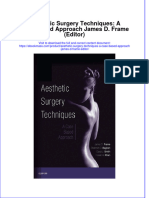 Aesthetic Surgery Techniques A Case Based Approach James D Frame Editor Full Chapter