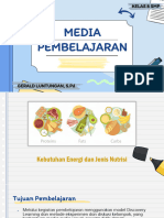 Media Kebutuhan Energi Dan Jenis Nutrisi. IPA SMP Kelas VIII.