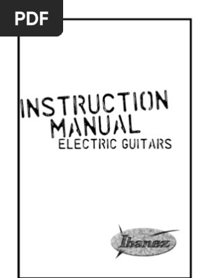 Ibanez Guitar Manual 2009