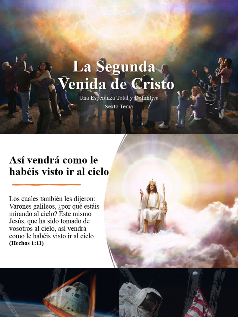 La Segunda Venida de Cristo Sexto Tema | PDF | Cristo (título) | Jesús