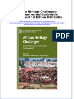 African Heritage Challenges Communities And Sustainable Development 1St Edition Britt Baillie full chapter