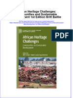 African Heritage Challenges Communities and Sustainable Development 1St Edition Britt Baillie Full Chapter