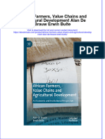 African Farmers Value Chains And Agricultural Development Alan De Brauw Erwin Bulte full chapter