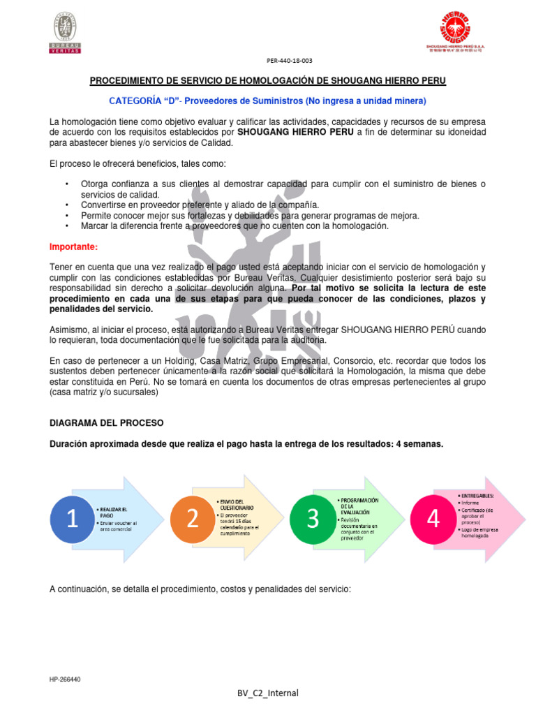 Proceso de Homologacion Remota Shougang Hierro Peru - Categ. D | PDF ...