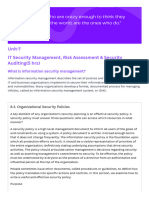 UNIT 7 - IT Security Management Risk Assessment Security Auditing5 Hrs