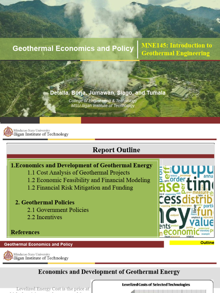 G5 Geothermal Economics | PDF | Renewable Energy | Geothermal Energy
