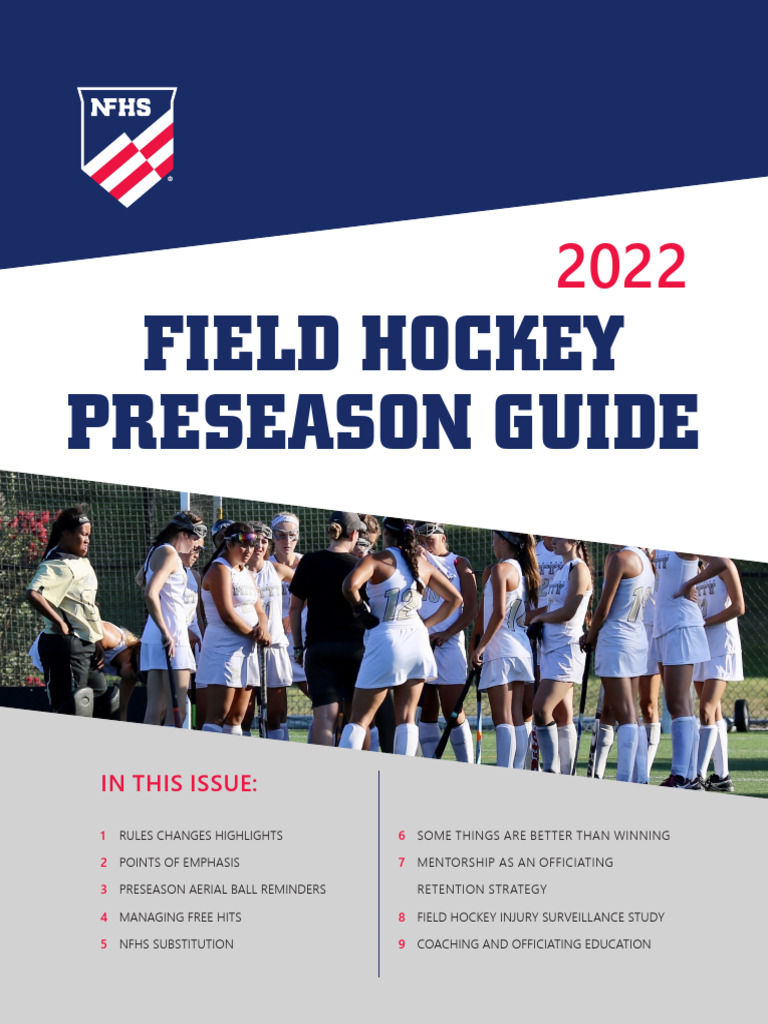 Nfhs Field Hockey Preseason Guide 2022 Final PDF Mentorship Sports