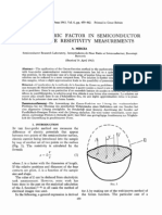 THE Geometric Factor in Semiconductor Four-Probe Resistivity Measurements