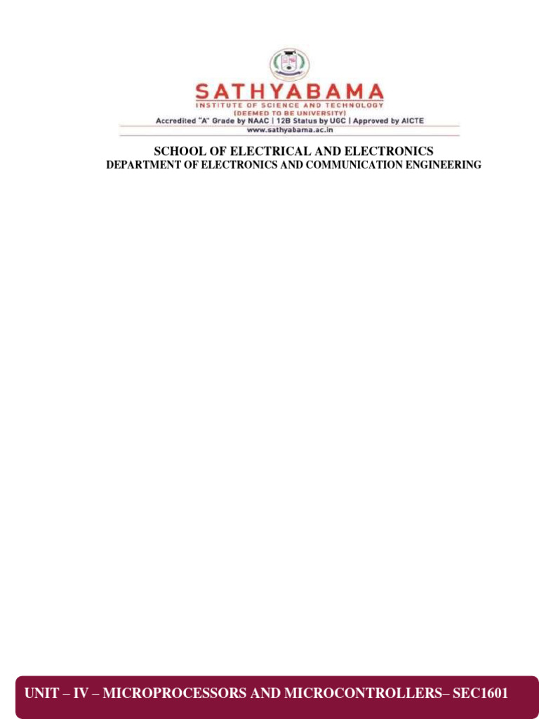 8051 Microcontroller Architecture Overview | PDF | Microcontroller ...
