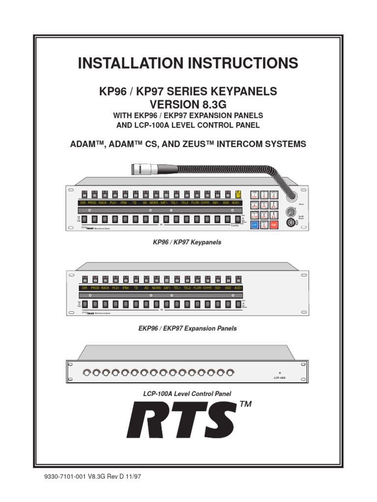 RTS KP96-97 | PDF | License | Telecommunications