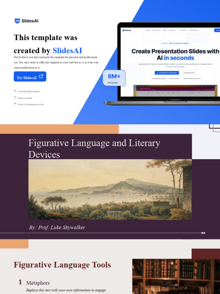 Figurative Language Presentation Template | PDF | Metaphor | Human ...