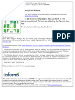 Audia Et Al 2022 Public Opinion and Impression Management in The Communication of Performance During The Second Iraq War