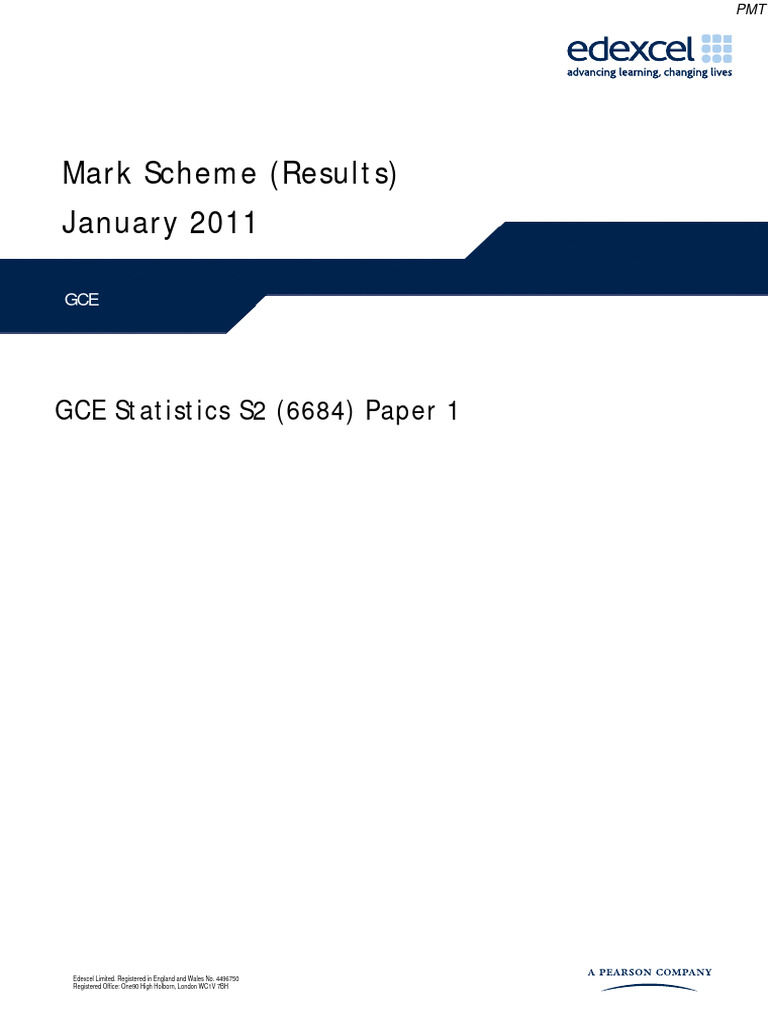 January 2011 MS - S2 Edexcel | PDF