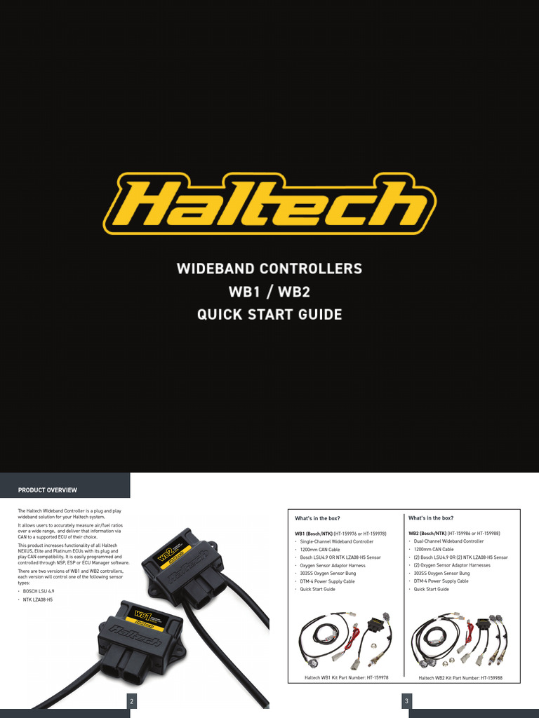 Haltech WB1 Wiring Guide and Overview | PDF | Electrical Connector ...