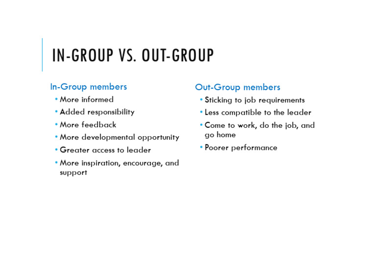 In-Group vs. Out-Group Dynamics | PDF