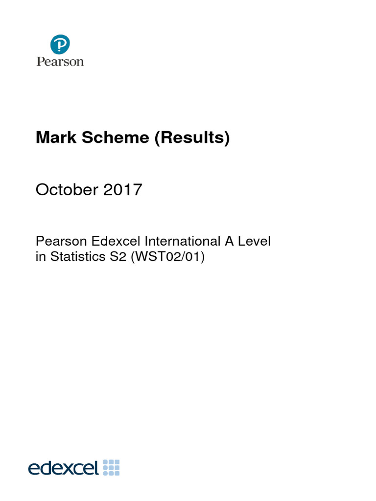 October 2017 (IAL) MS - S2 Edexcel | PDF