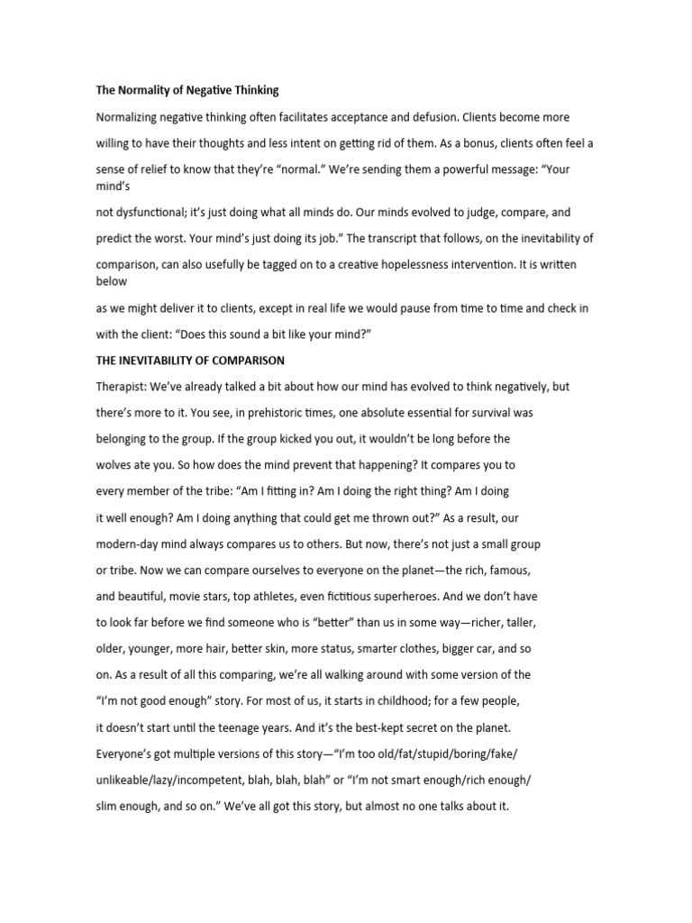 Defining Normality In Psychology