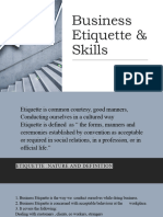 Business Etiquette & Skills
