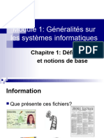 Module 1: Généralités Sur Les Systèmes Informatiques: Chapitre 1: Définitions Et Notions de Base