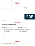 Physics SL - Topic 2.1d - Motion