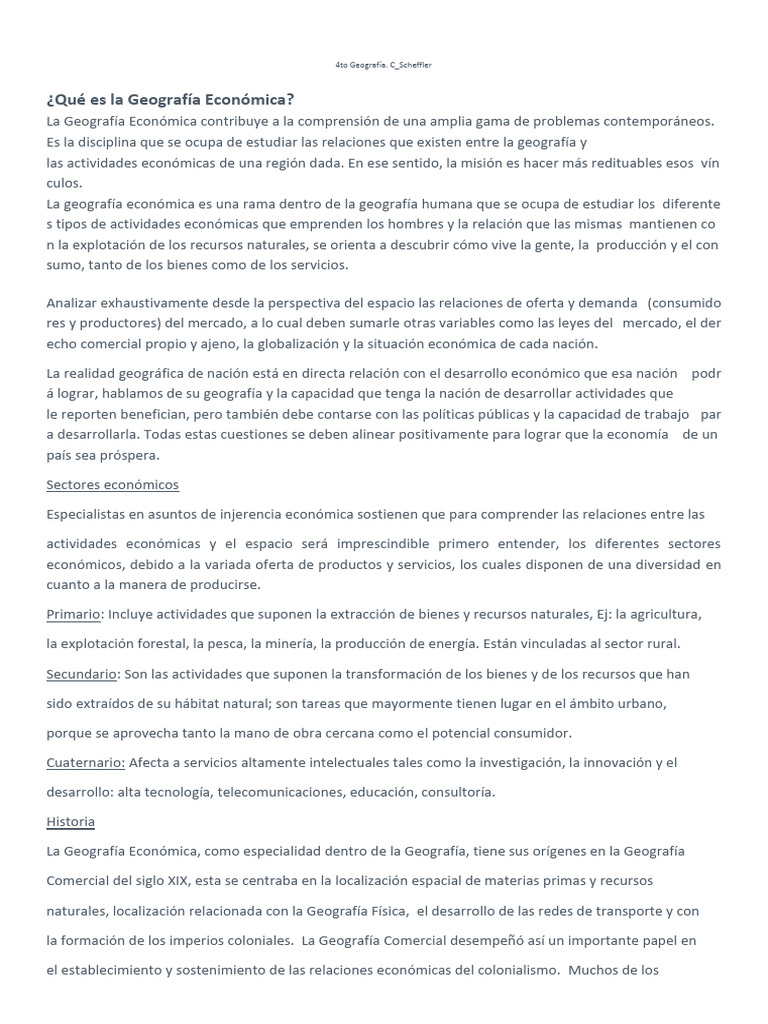 Geograf a Econ mica Definici n Y Objeto De Estudio De La Geograf a 