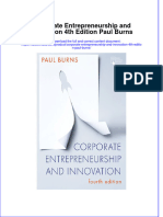 Corporate Entrepreneurship And Innovation 4Th Edition Paul Burns full chapter