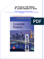 Corporate Finance 13Th Edition Bradford D Jordan Stephen A Ross full chapter