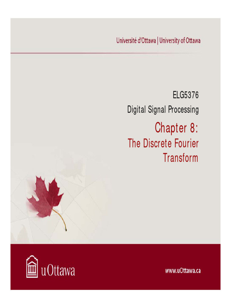 Microsoft PowerPoint - ch8 - Elg5376 - 2019f | PDF | Discrete Fourier ...