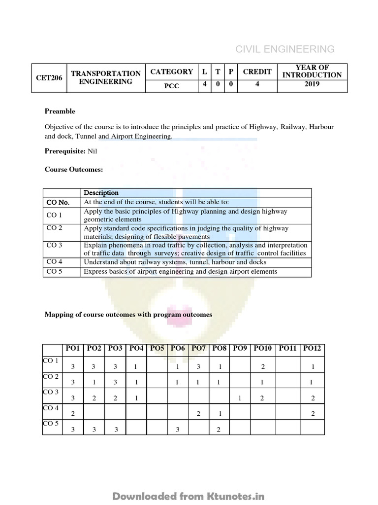Transportation Engineering Course | PDF | Road | Traffic