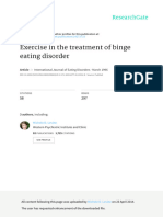 Levine Et Al., (1996) - Exercise in The Treatment of Binge Eating Disorder