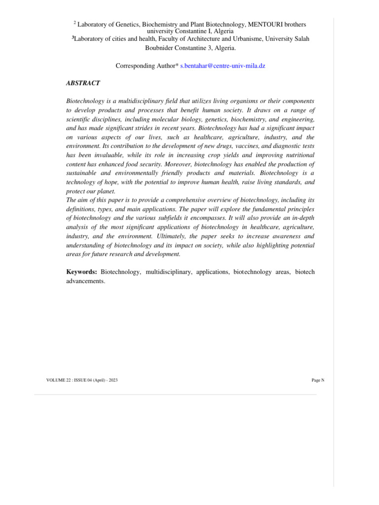 Overview of Biotechnology Types | PDF | Self-Improvement | Technology ...