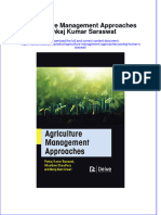 Agriculture Management Approaches Pankaj Kumar Saraswat Full Chapter