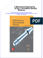 Shigleys Mechanical Engineering Design 11Th Ed 11Th Edition Richard Budynas Full Download Chapter