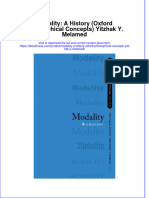 Modality A History Oxford Philosophical Concepts Yitzhak Y Melamed Download PDF Chapter