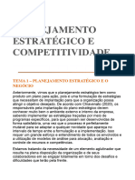 PLANEJAMENTO ESTRATÉGICO E COMPETITIVIDADE Aula 3