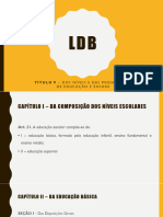 LDB TÍTULO V - Dos Níveis e Das Modalidades de Educação e Ensino