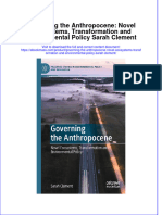 Governing The Anthropocene Novel Ecosystems Transformation And Environmental Policy Sarah Clement full chapter