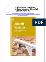 Aircraft Valuation Airplane Investments As An Asset Class 1St Edition David Yu Full Chapter