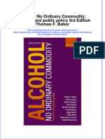 Alcohol No Ordinary Commodity Research and Public Policy 3Rd Edition Thomas F Babor Full Chapter